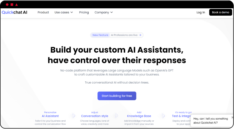 Quickchat - Best AI Tool for Quickchat automates processes such as sa ...