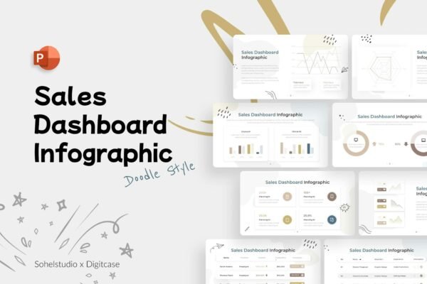 Sales Dashboard Infographic PowerPoint