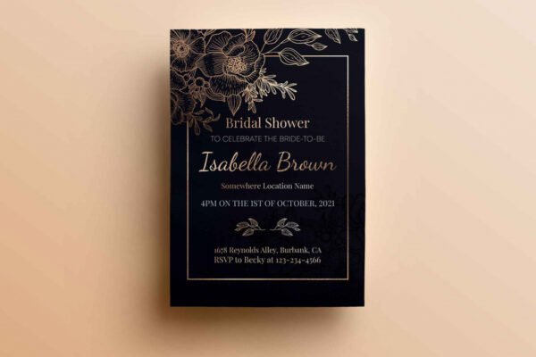 Free Bridal Shower Invitation Template (PSD)