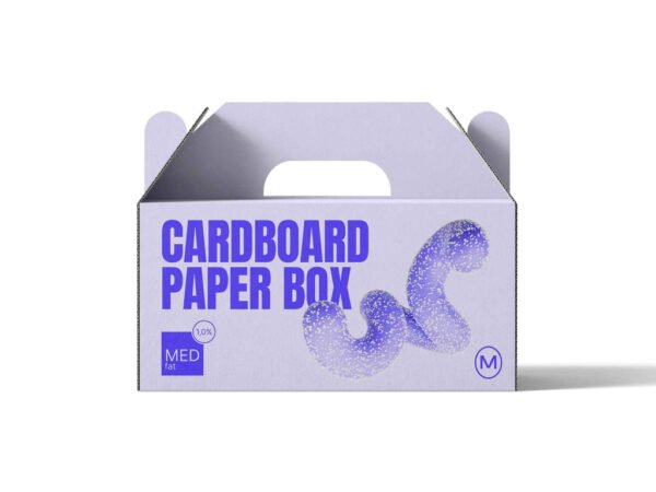 Cardboard Paper Box Mockup