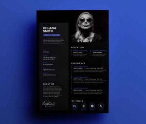 Free Fresh Resume Design Template (PSD)