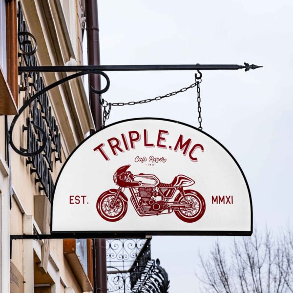 Half Circle Sign Mockup