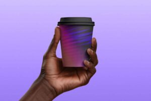 Handheld Paper Cup Mockup