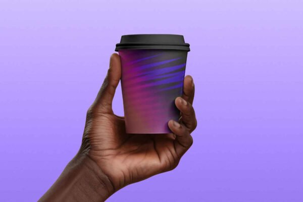 Handheld Paper Cup Mockup