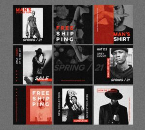 Free Man’s Collection Instagram Post Templates (PSD)