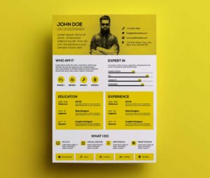 Free Modern Resume Design Template (PSD)