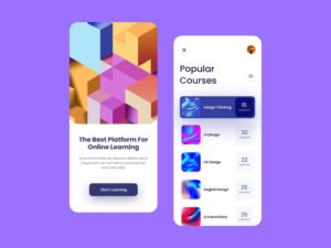Free Online Learning Mobile App Template (FIG)