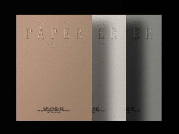 Paper on Black Background Mockup