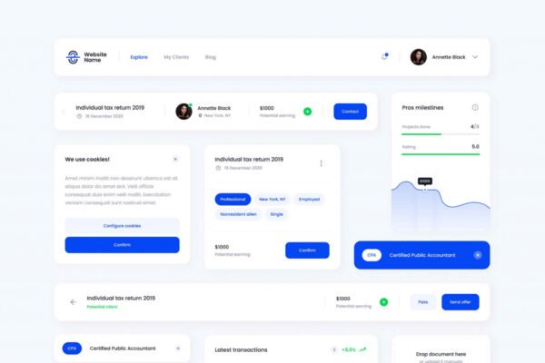 Free Platform Design Card UI Template (FIG)