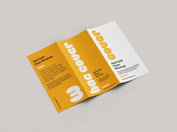 Roll Fold DL Flyer Mockup