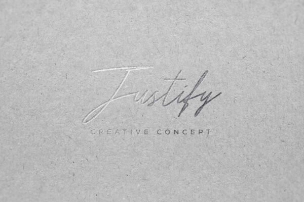 Silver Paper Logo Mockup