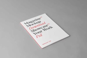 Thin A4 Magazine Mockup