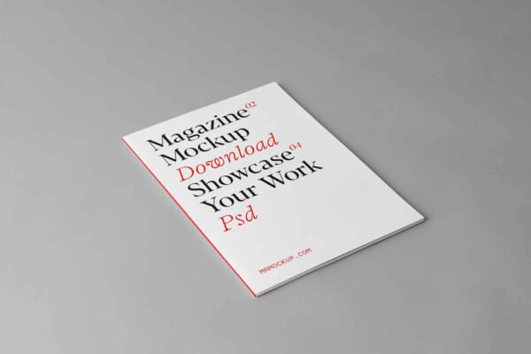 Thin A4 Magazine Mockup