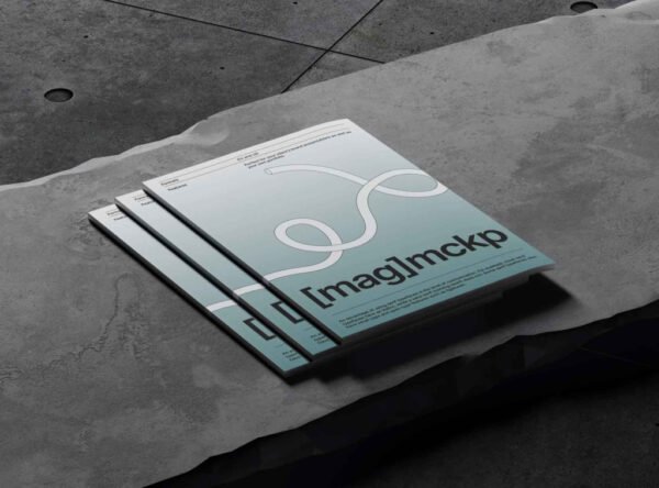 Three Magazines Mockup
