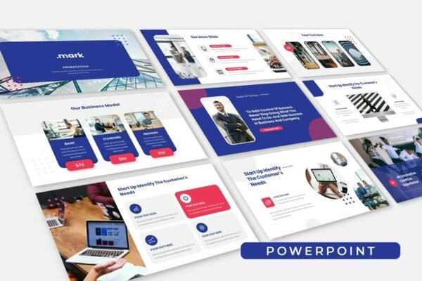 market Business Sales Company Powerpoint Template