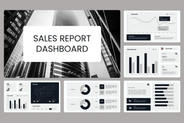 Sales Report Dashboard - Powerpoint