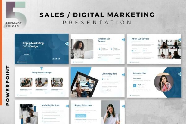 Sales and Digital Marketing Strategy Powerpoint