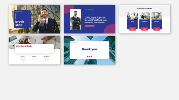 market Business Sales Company Powerpoint Template