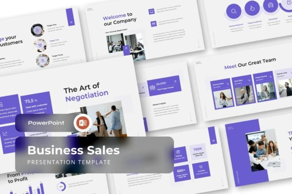 Business Sales Presentation PowerPoint Template