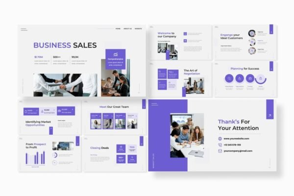 Business Sales Presentation PowerPoint Template