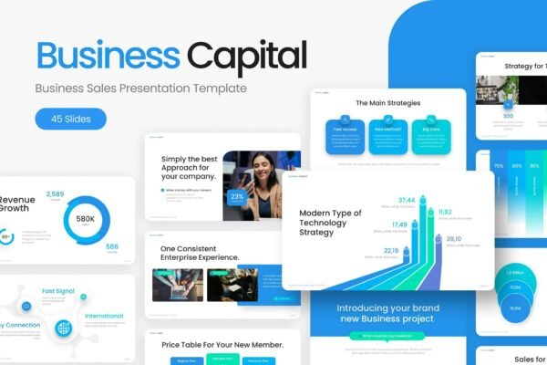 Business Capital Sales PowerPoint Template