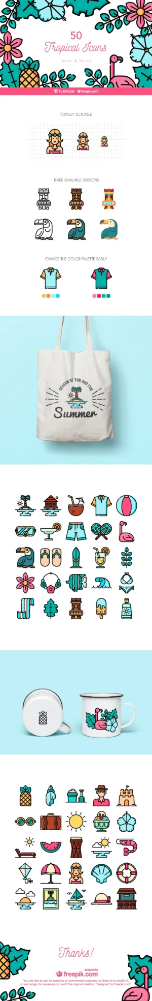 Tropical Icon Set