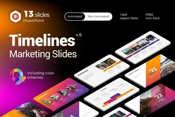 Timeline Marketing Infographics PowerPoint