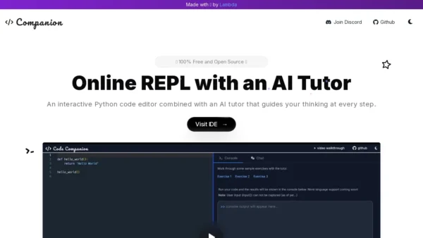 Companion | Personal AI Tutor