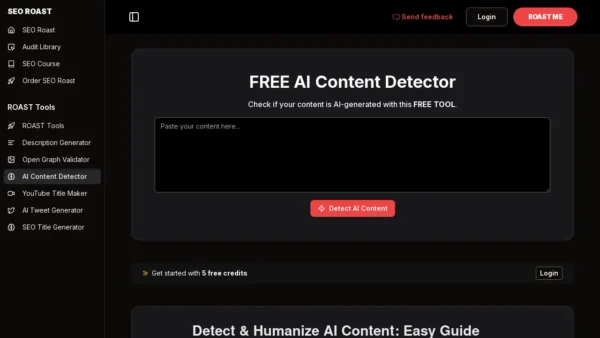 AI Content Detector SEOROAST