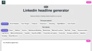Imagetoprompts LinkedIn Headline Generator