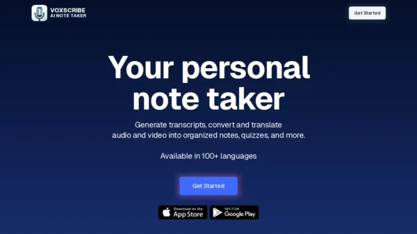 Voxscribe: AI Note Taker