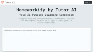 Homeworkify by Tutor AI