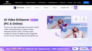 Uniconverter AI Video Enhancer