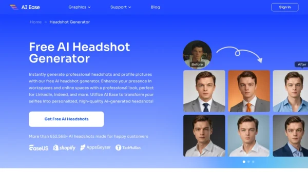 AI Ease: AI Headshot Generator